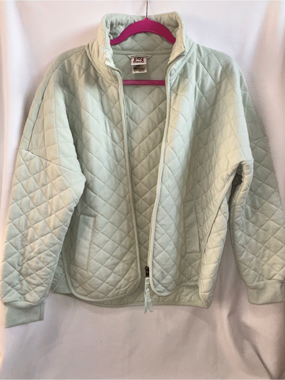 Avalanche Quilted Full-Zip Jacket in Mint Green
